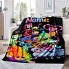 Custom Name Huggy Wuggy Theme Printed Blanket - Perfect for Couch, Bed, Travel & Outdoor Use | Machine Washable, Cozy & Durable.