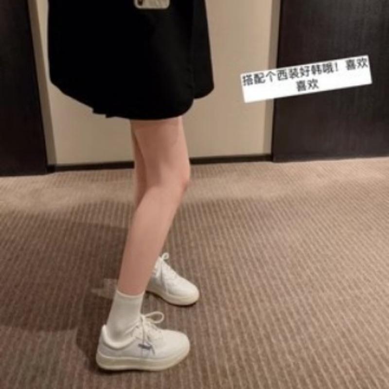 Cowhide version~ Washed horse leather casual sports shoes platform new little white shoes women's board shoes