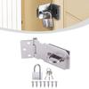 Door Latch Padlock Hasp Lock Reliable Security Comprehensive Security Stainless Steel Padlock Set Drawer 4 Inches
