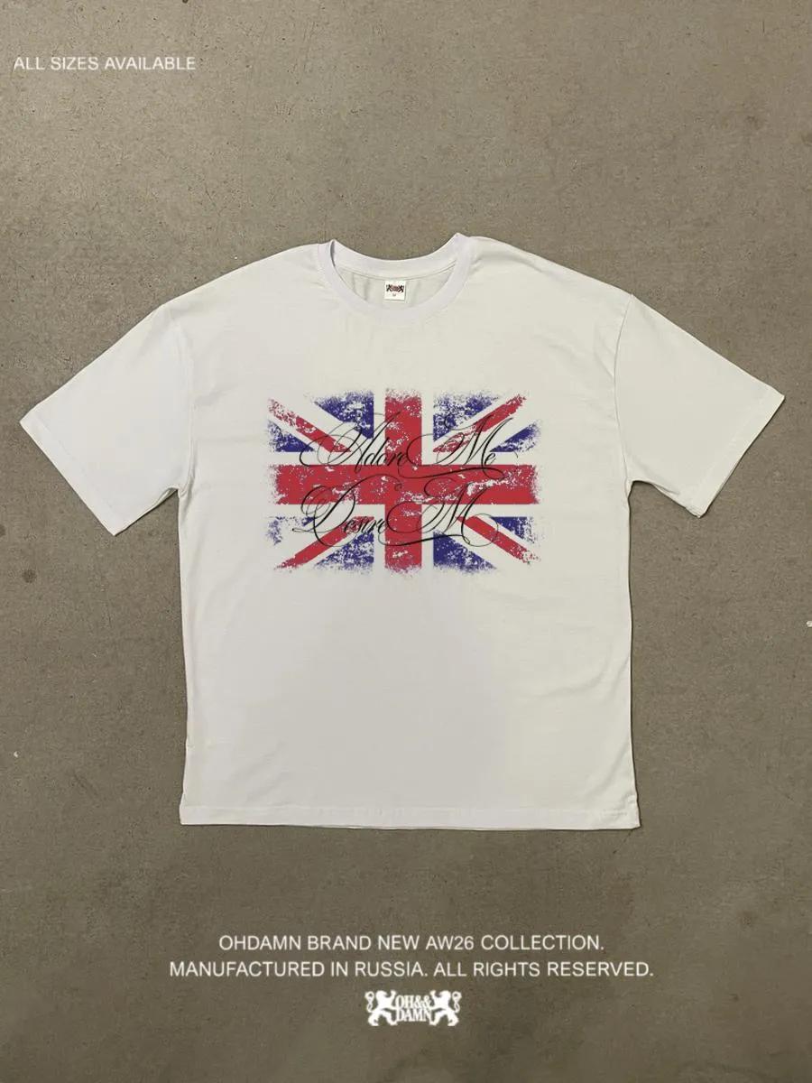 Oversized T-shirt with Y2K flag 3XL