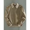 Foreign Trade Export Surplus Orders Men's Fake Two Pieces V-neck Lapel Knit Lazy High-Grade Loose Couple Sweater Fashion