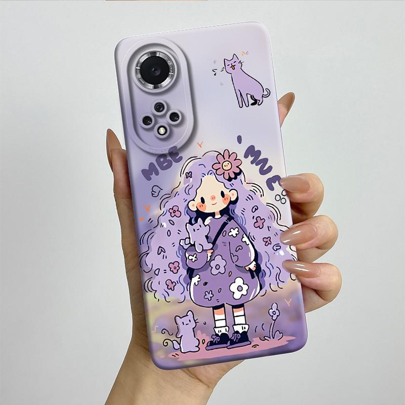 For Huawei Nova 9 / Honor 50 Phone Case NAM-LX9 NTH-NX9 Soft Silicone Sweet Painted Protective Back Cover Cute Printed Casing