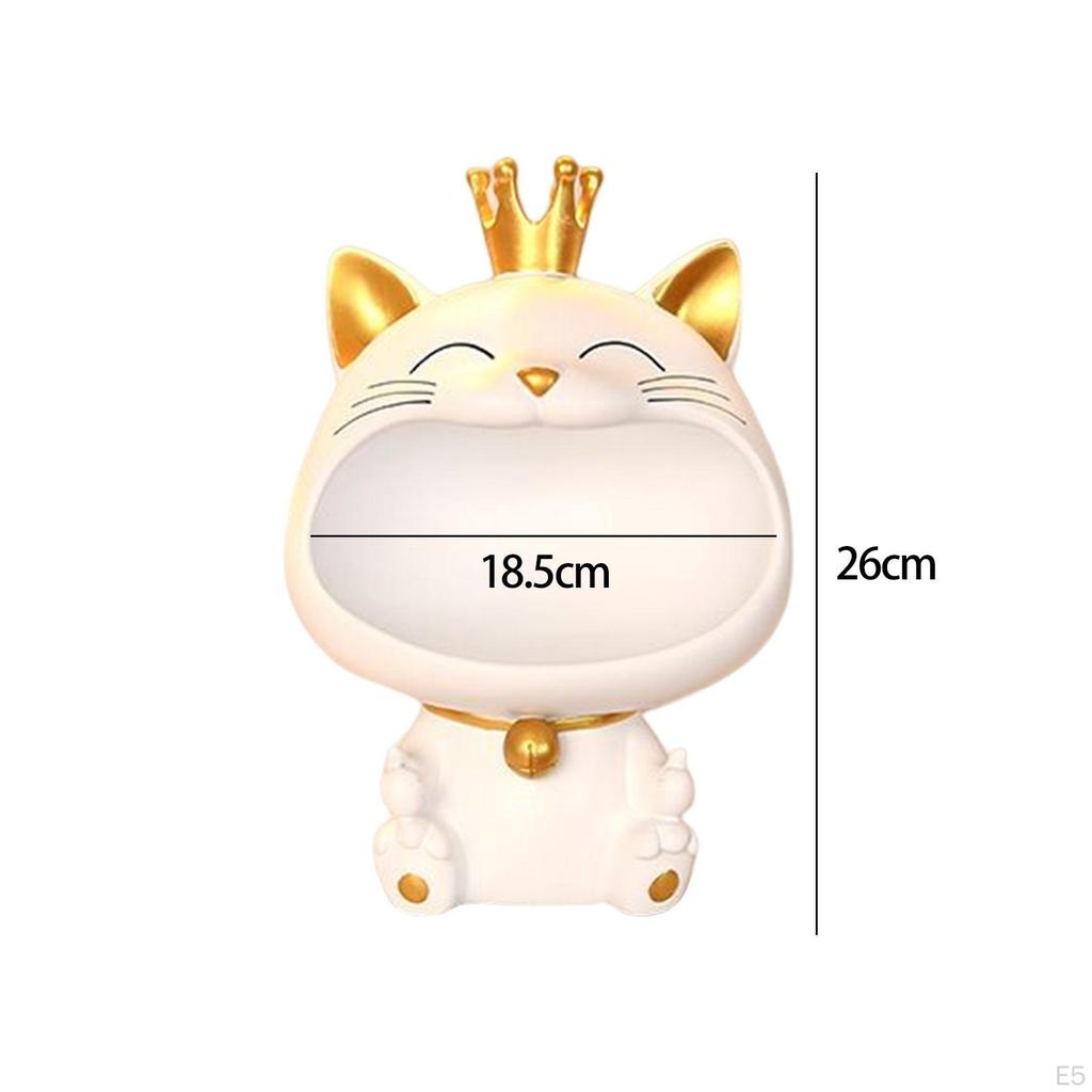 Cat Figurine Storage Box Desk Organizer Candy Nordic Statue of ,