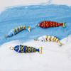 3D Brass Colorful Small Koi Jewelry Accessories Drip Oil  Fish Movable Mini Metal Fish  Earrings