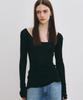 Nigaennikol Nicole Minimal Label Scoop Ls Top_Black