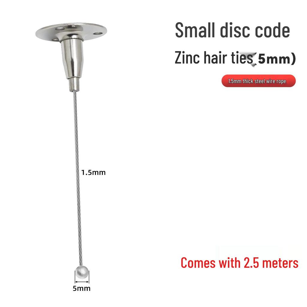 1.5-3mm Steel Cable Safety Rope with Zinc Head and Hanging Bracket for Lighting and Signage