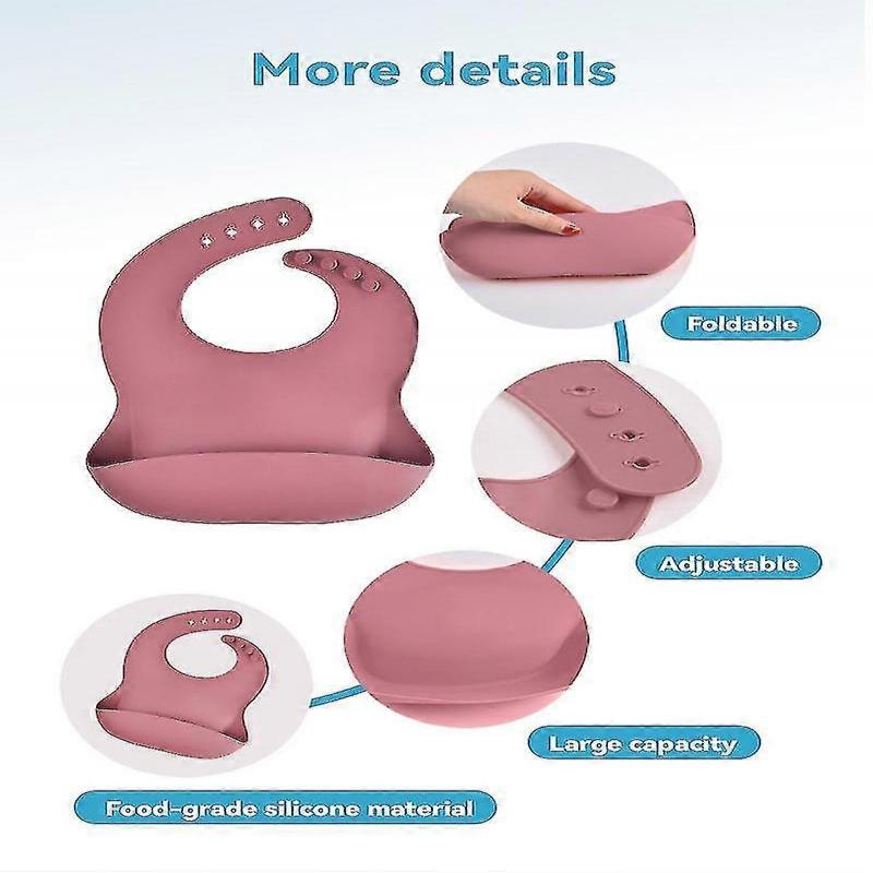 8pcs Baby Feeding Set Children Silicone Non Slip Bpa Free Tableware Set