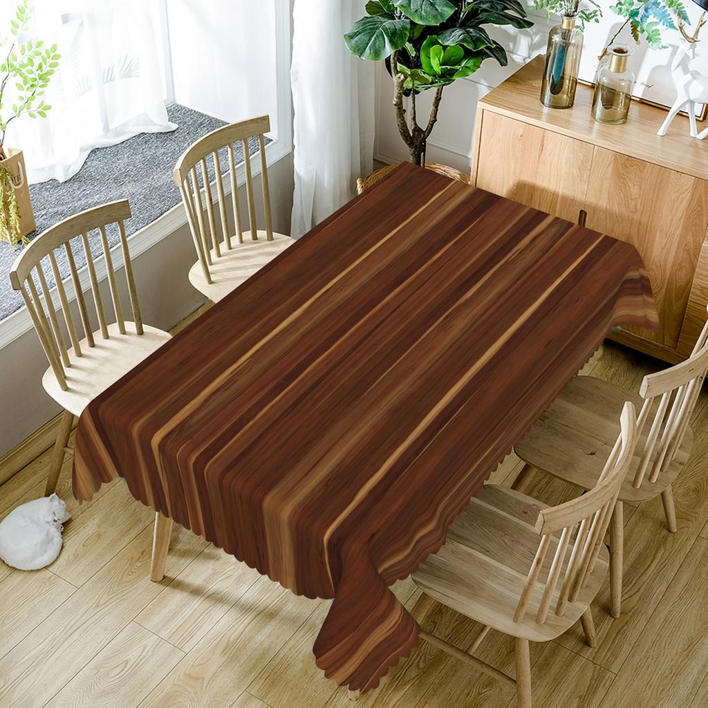 Holzmaserung Tischdecke Natürlich Rustikal Rechteckiger Tisch Holzstruktur Wasserdicht Esstischdeko Für Küche Party Heimdeko
