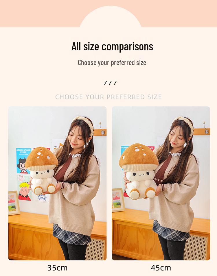 Adorable Mushroom Plush Toy - Cute Doll Pillow for Kids