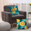Lemon Slice Water Wave Digital Printing Pillow Cover Short Plush Suitable Living Rooms Bedrooms Sofas Throw Cushion Cover 4Pcs