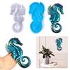 Crystal Epoxy Wall Decoration Resin Molds Hanging Ornament Hippocampus Silicone Mold Casting Mould