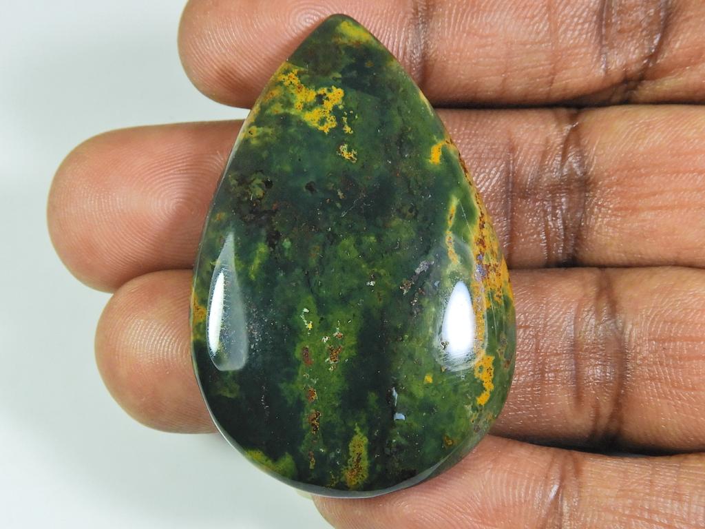 83Cts. Affrican Red Bloodstone Pear Cabochon Natural Loose Gemstone 31X46 MM ET-23