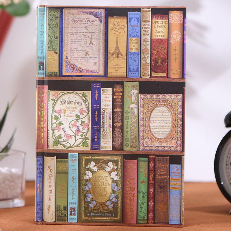 Retro European-style Gold-stamped Hardcover Notebook Journal Student Notepad Gift (Multicolored,None) разноцветные