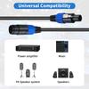 Poyiccot Speakon Extension Speaker Cable 18AWG Male to Speakon Extension DJ PA Stage Audio Jack Loudspeaker Amplifier Wiring Cord with Twist Cable,