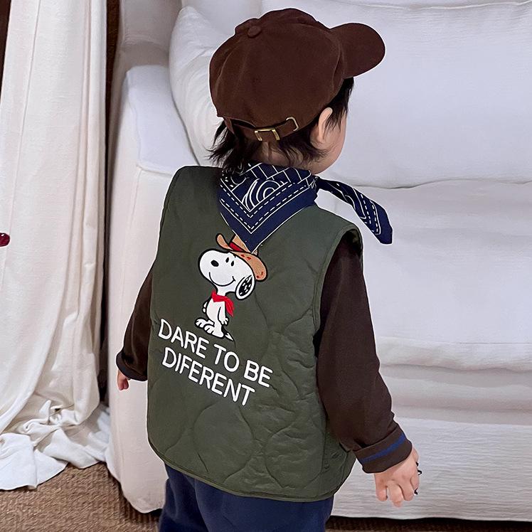 

Children s Heavy Embroidered Padded Vest - Korean Style Waistcoat for Boys and Girls 120 cm