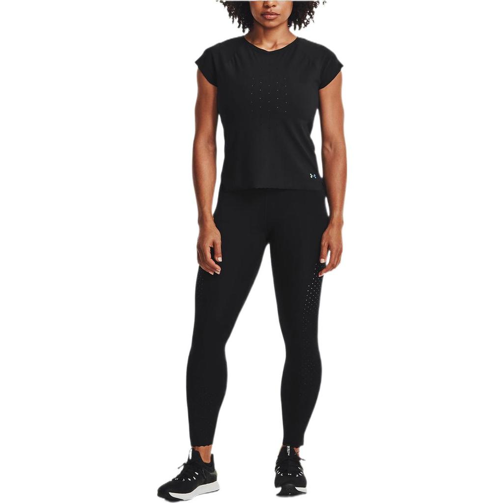 Under Armour Solid Color Tight Nine-Point Fitness Pants Women Bottoms Black 1365272-001