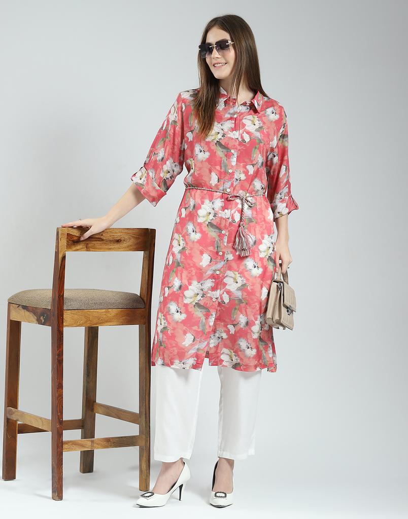 Monte Carlo Women's Printed Collar Neck Tunic