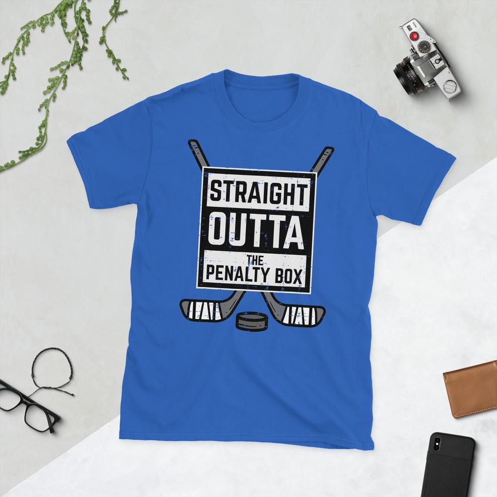 Ice Hockey Straight Outta Penalty Box Funny Unisex Boys Kids Tshirt