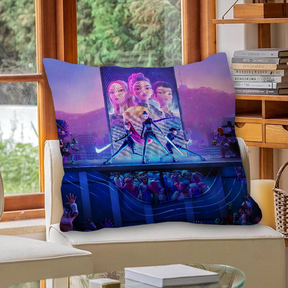 Anime Kpop D-Demon Hunters Pillow Anime Pillow Sofa Bed Head Pillow Cover Cushion Cover 45X45 Cm Fashion