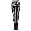 Metal Mechanical Skeleton Printed Women's Casual Leggings 1