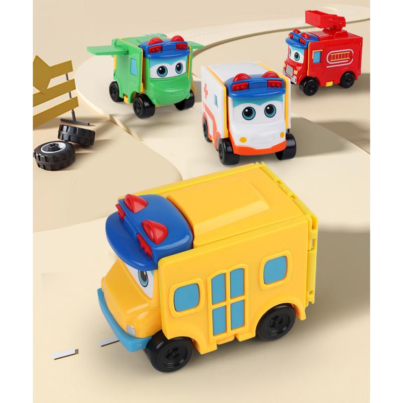 Gogobus Transformable School Bus Robot Deformation Doublesided Car Kid Toys