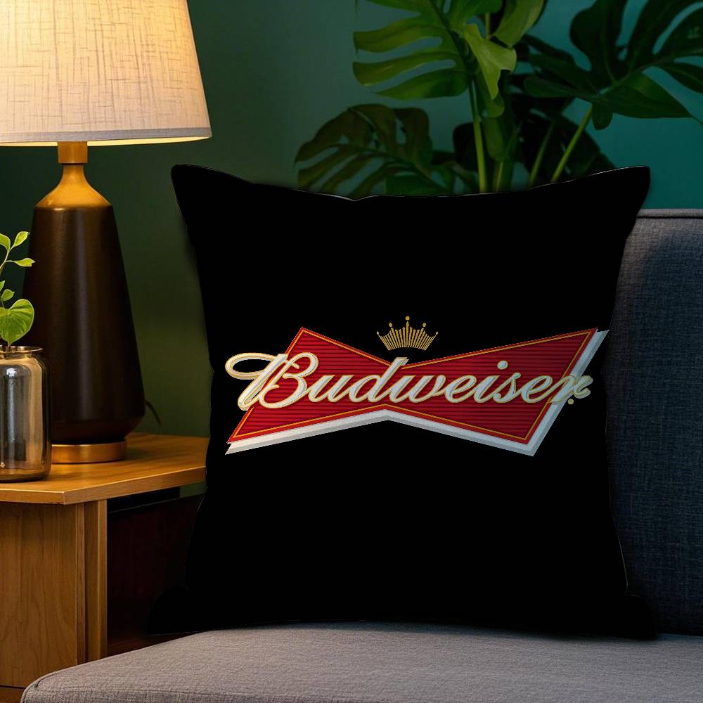 B-Budweiser B-Budvar Tschechischer Kissenbezug Sofa Wohnzimmer Schlafzimmer Beidseitiger Druck Quadratisches Kissen Nickerchenkissen Kissenbezug