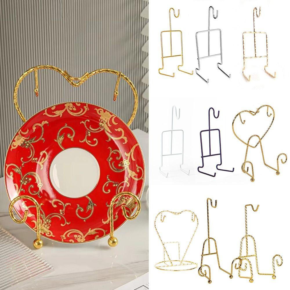 Metal Tea Cup Storage Rack Decorative Saucer Holder Kitchen Cup Organizer  Home Kitchen