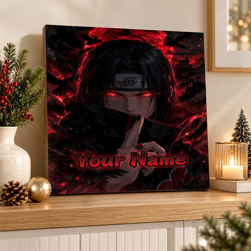 Itachi Uchiha Custom Name Diamond Painting Personalized 5D Full Drill DIY Diamond Art Home Decor