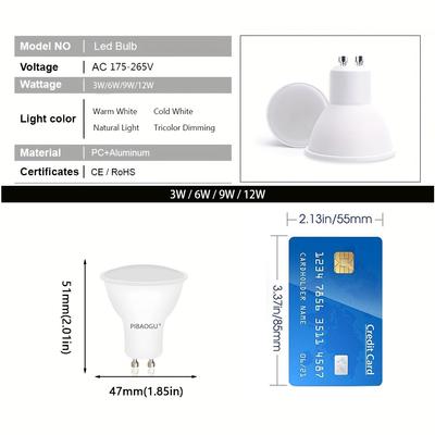 6PCS GU10 Spot Light Led Bulb Light 220V Corn Lamp Spot Light LED Bombilla Lampara Bulb Home Lighting 3W 6W 9W 12W Led Bulb