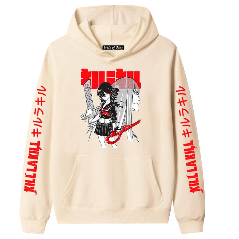 Japanese Anime Kill La Kill Hooded Long Sleeve Sweatshirt for Couples