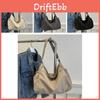 Trendy Urban Simple Large Tote Bag For Women Spacious Nylon Bucket Bag In Black White Grey Khaki