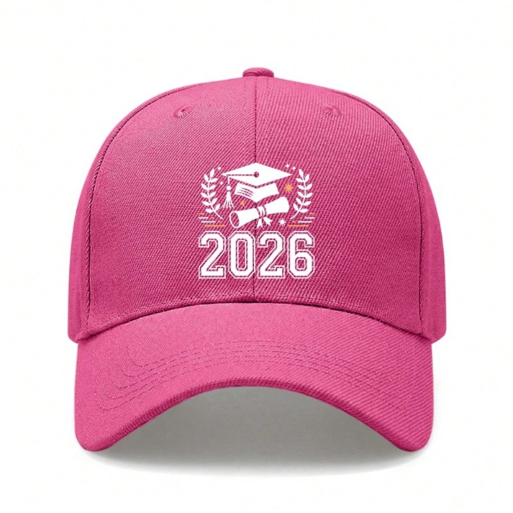 [Graduation Baseball Cap] 2026 Class Of Graduation Print Unisex Adjustable Breathable Lightweight Casual Outdoor Sports Baseball Hat For Men Women