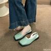 Fashion Spring Summer New Comfortable Women's Flat Shoes Personalized Square Toe Shallow Mouth Casual Fashionable Square Toe Sandals
