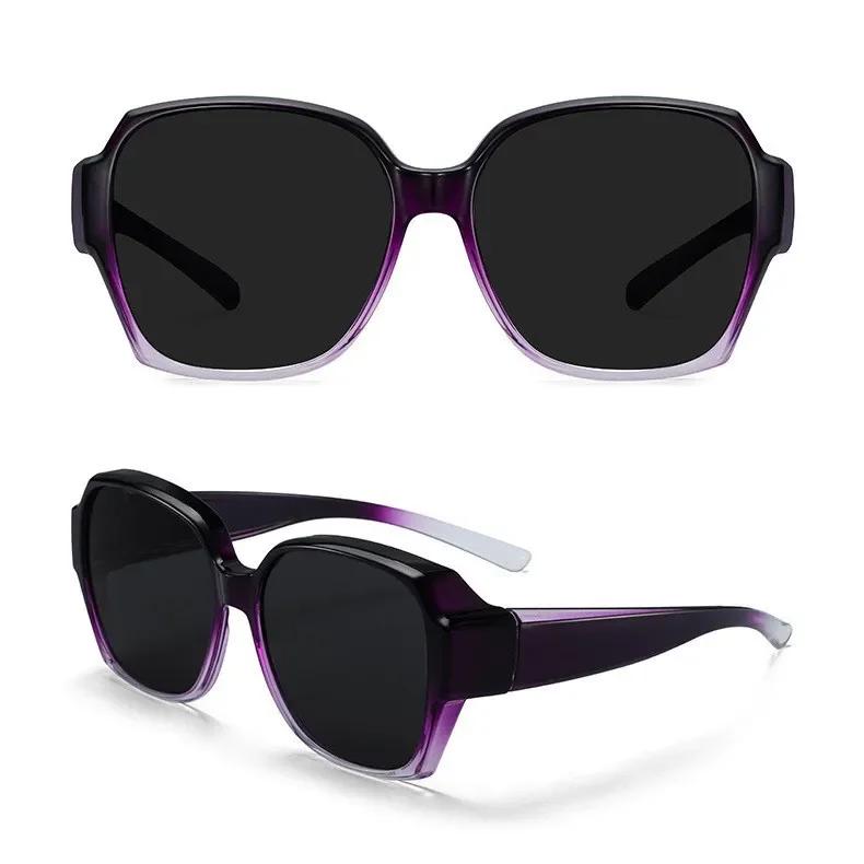 Advanced Large Frame Sunglasses Classic Square Frame Wear Over Myopia Prescription Glasses Ultra Light Outdoor Eye Protection