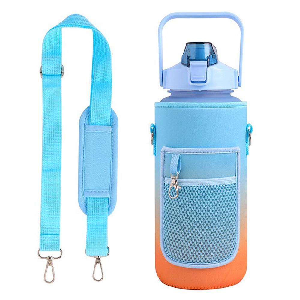 Half Gallon Water Bottle Cover 2L Capacity Thermo Pouch Carrying Strap Water Bottle Case  Gym