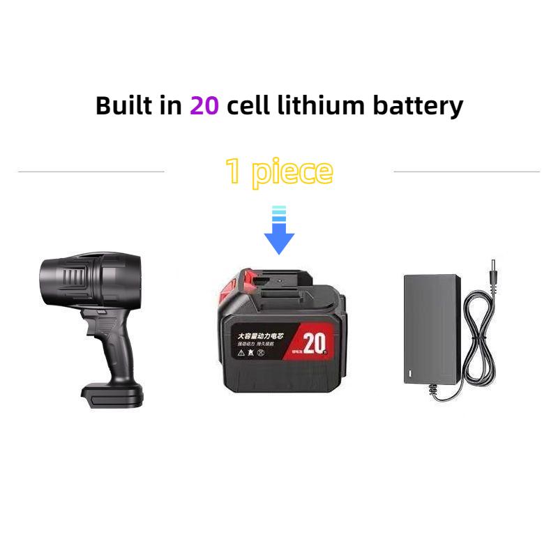 

Турбо-пушка с турбонаддувом, высокая тяга, высокая скорость, высокая мощность турбовентиляторного вентилятора, ручной реактивный вентилятор 【1 piece】Built in 20 lithium batteries чёрный