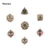 7 Pcs Red Green Meteor Hammer Metal Dice Solid Metal Polyhedral Dice Set Suitable For Role-Playing Dice PropBoard Game Gift