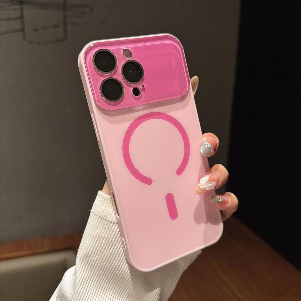 Frosted Skin Sensitive Magnetic Absorption Suitable for IPhone17PROMAX Macaron Mobile Phone Case Apple 16 Large Window Lens Film