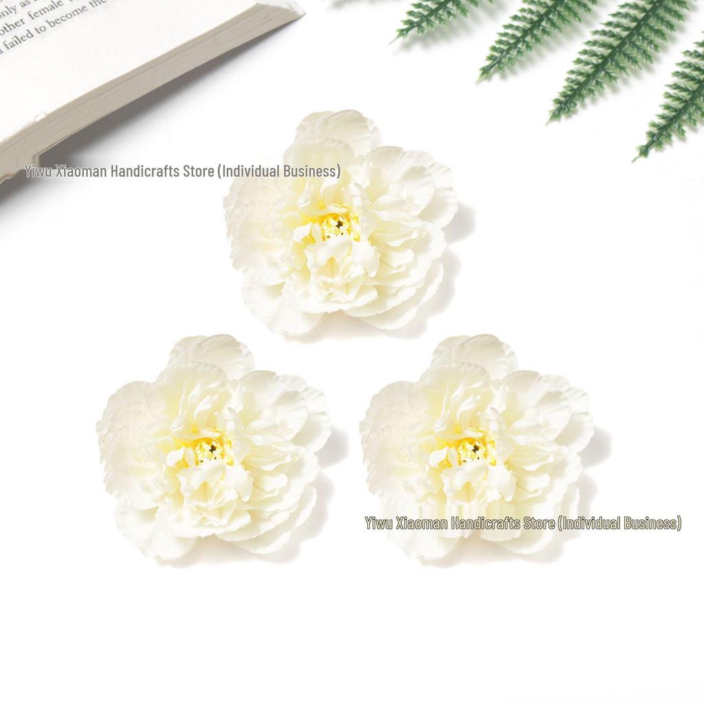 9cm Silk Peony Hair Accessories for Hanfu, Hairpins, or Home Decor Ornaments