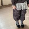 Winter Baby Girls Printed Pants Thicken Warm Cotton-padded Korean Style Children Casual Trousers