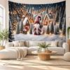Tapiserie Imprimată de Crăciun pentru Agățat pe Perete pentru Dormitor Sufragerie Decor de Perete Cadou de Sărbători