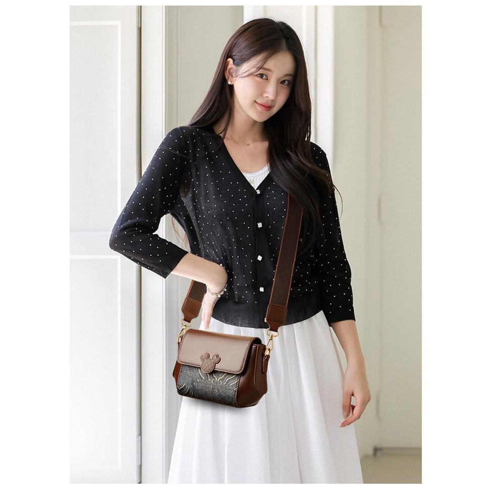 Women's bag new 2025 high-end fashion foreign style women's shoulder bag contrast splicing women's bag crossbody bag