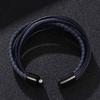Handmade Woven Leather Bracelets for Men and Women Black Wrap Bangle New Fashion Jewelry Gift