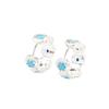 New elegant and exquisite diamond-encrusted blue zircon silver earrings simple and versatile stud earrings for women