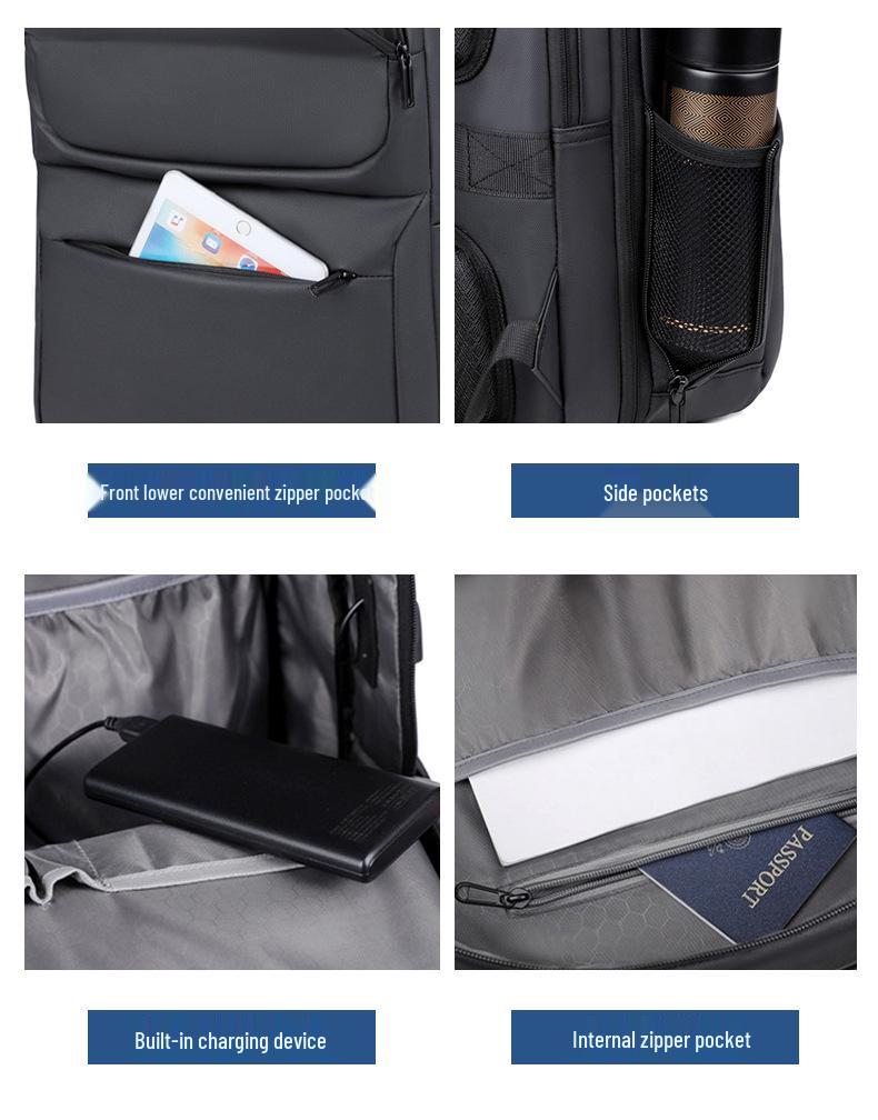 Unisex Cross-Border Large Capacity Fashion Backpack - Trendy Commuter Laptop & Travel School Bag