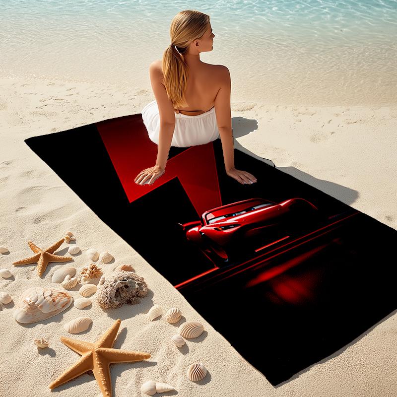 Lightning McQueen Beach Towel Outdoor Camping Beach Towel for Vacation Swim Outdoor Pool Absorbent Bath Towel