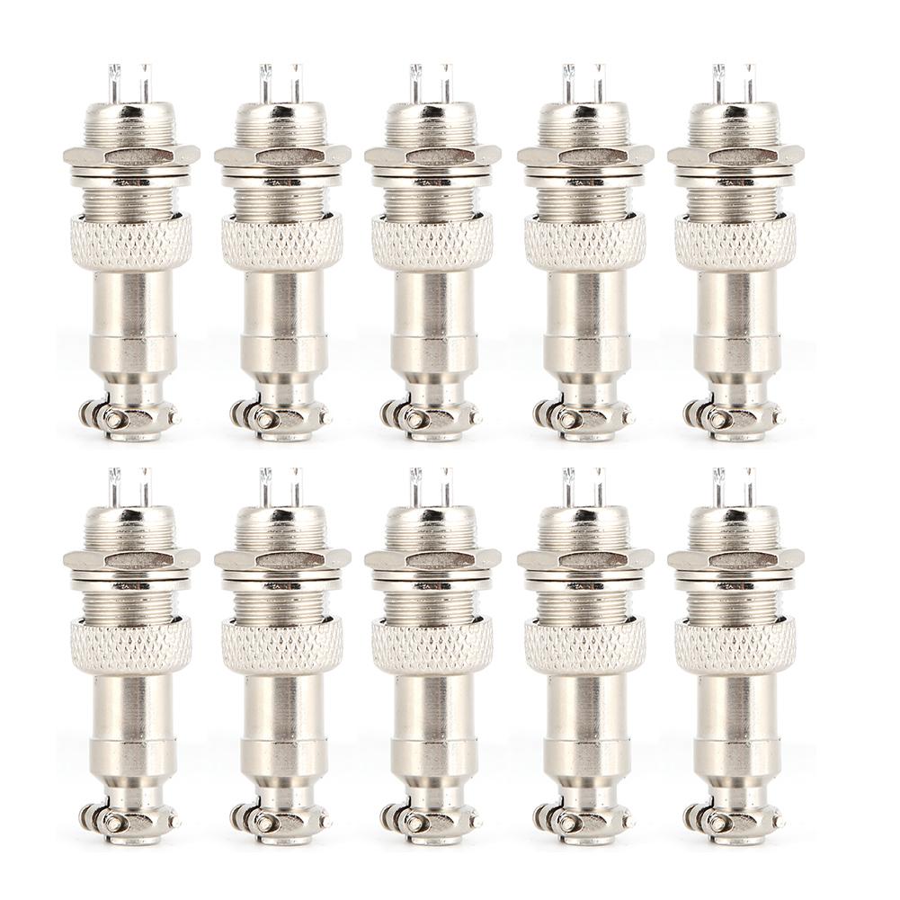 

10pcs Aviation Socket Plug GX12-2-Core Connector Signal Transmission