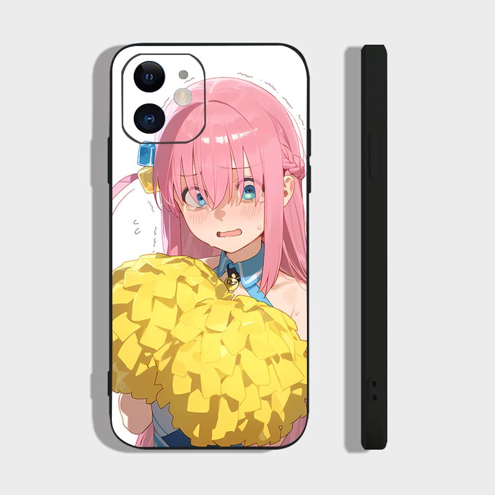 

Gotou Hitori Anime B-Bocchi The Rock Phone Case For IPhone 17 Air 16 15 14 13 Pro Max 11 12 Black Silicone Cover IPHONE 13PROMAX