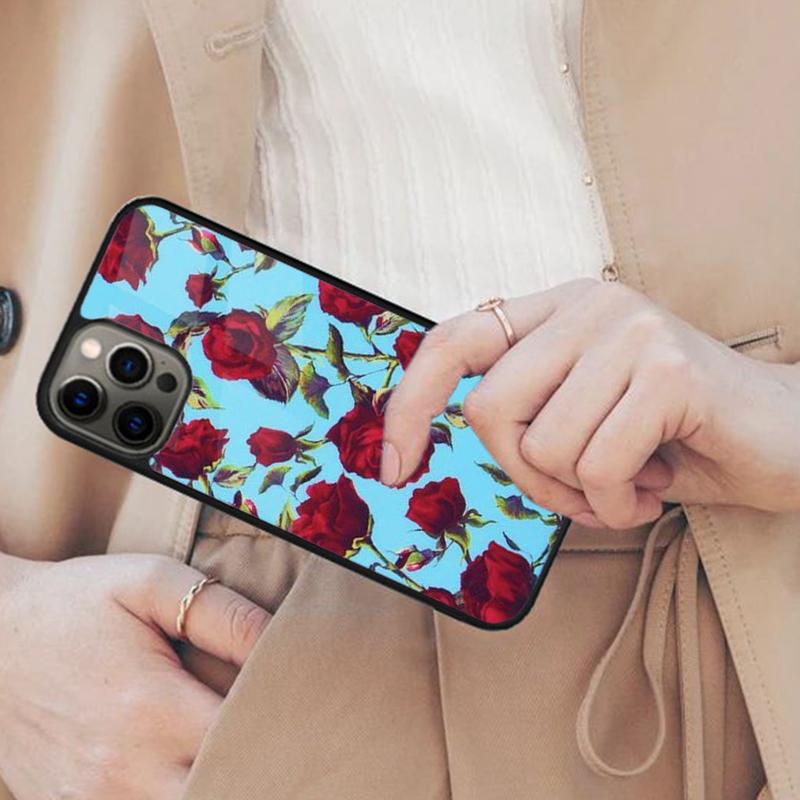 

Red Rose Magnetic Phone Case For APPLE iPhone 17 Air 16 14 13 12 Pro Max 15 Plus Wireless Charge With MagSafe Cover iPhone 14