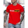 Lässige Herren T-Shirts Free Love Bedruckt Sommer O-Ausschnitt T-Shirt für Männer Kleidung Kurzarm Top T-Shirt Lustiges Streetwear T-Shirt